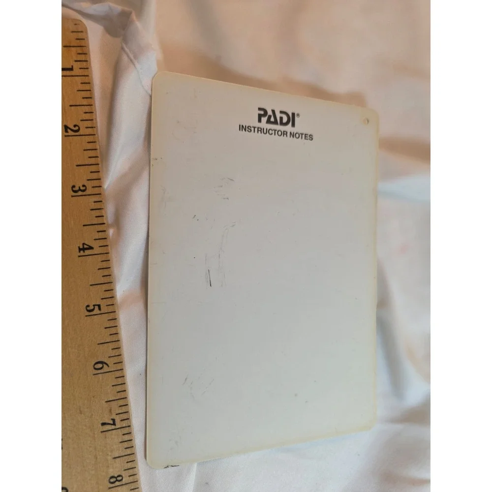 Vintage PADI Aquatic Cue Card Scuba Course Grade Sheet Instructor Notes 60194